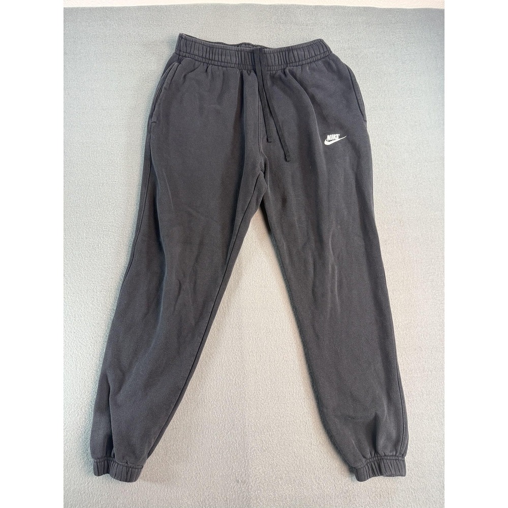 Nike Jogger Pants Mens M Black Fleece Elastic Waist Pockets Athletic BV2737-010
